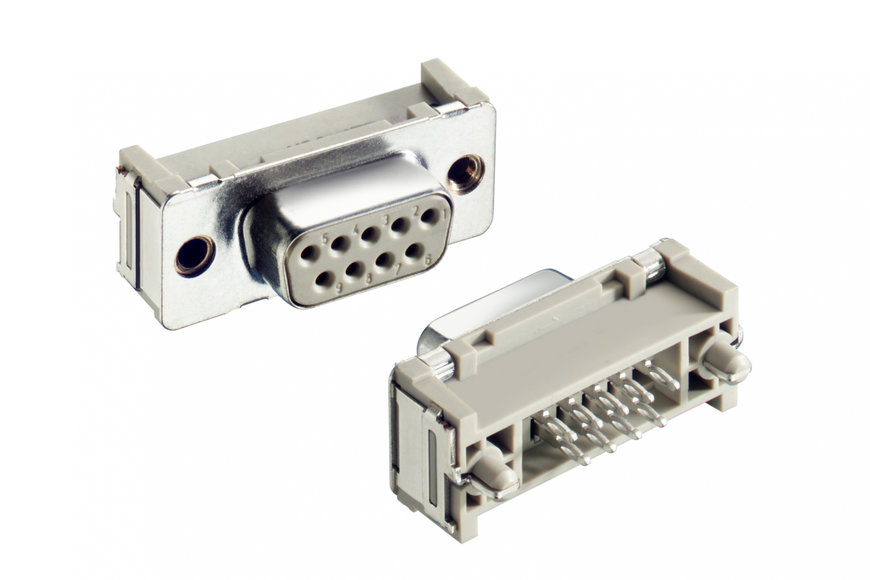 Straight D-Sub connectors in reliable pressfit technology from PROVERTHA